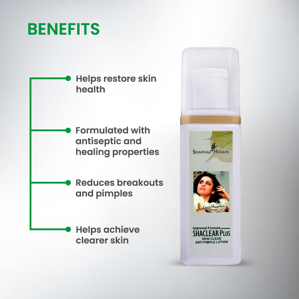 Shahnaz Husain Shaclear Plus Skin Clear Anti-Pimple Lotion, 100ml - Image 3 - Buy from Indicrest