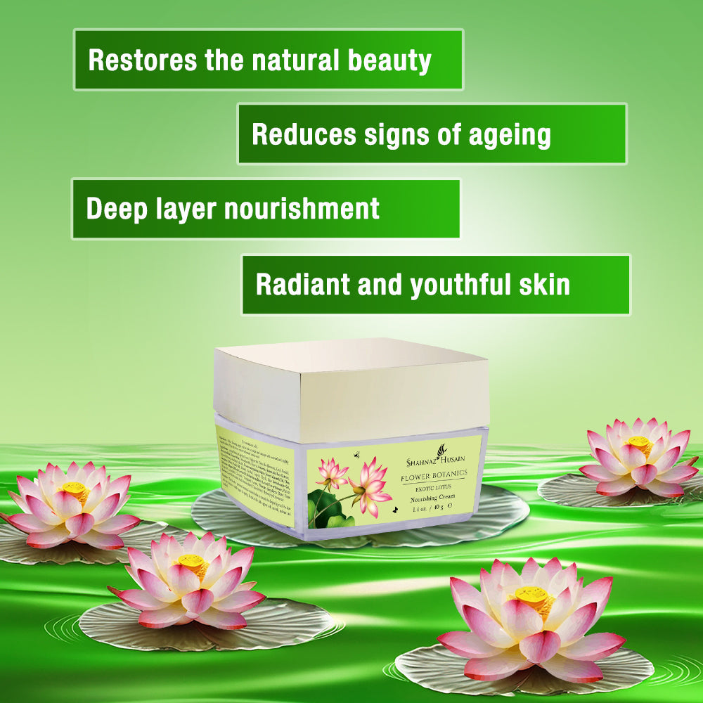 Shahnaz Husain Flower Botanics, Exotic Lotus Nourishing Cream, 40g - Image 2 - Buy from Indicrest