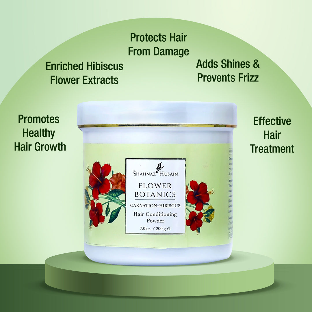 Shahnaz Husain Flower Botanics Carnation- Hibiscus Hair Powder, 1000g - Image 2 - Buy from Indicrest