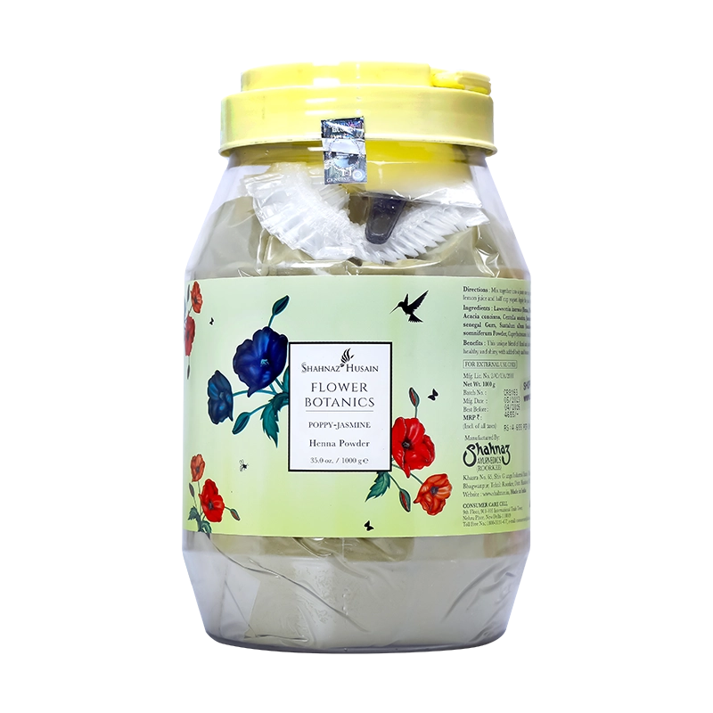 Shahnaz Husain Flower Botanics, Poppy-Jasmine Henna Powder, 1000g - Buy from Indicrest