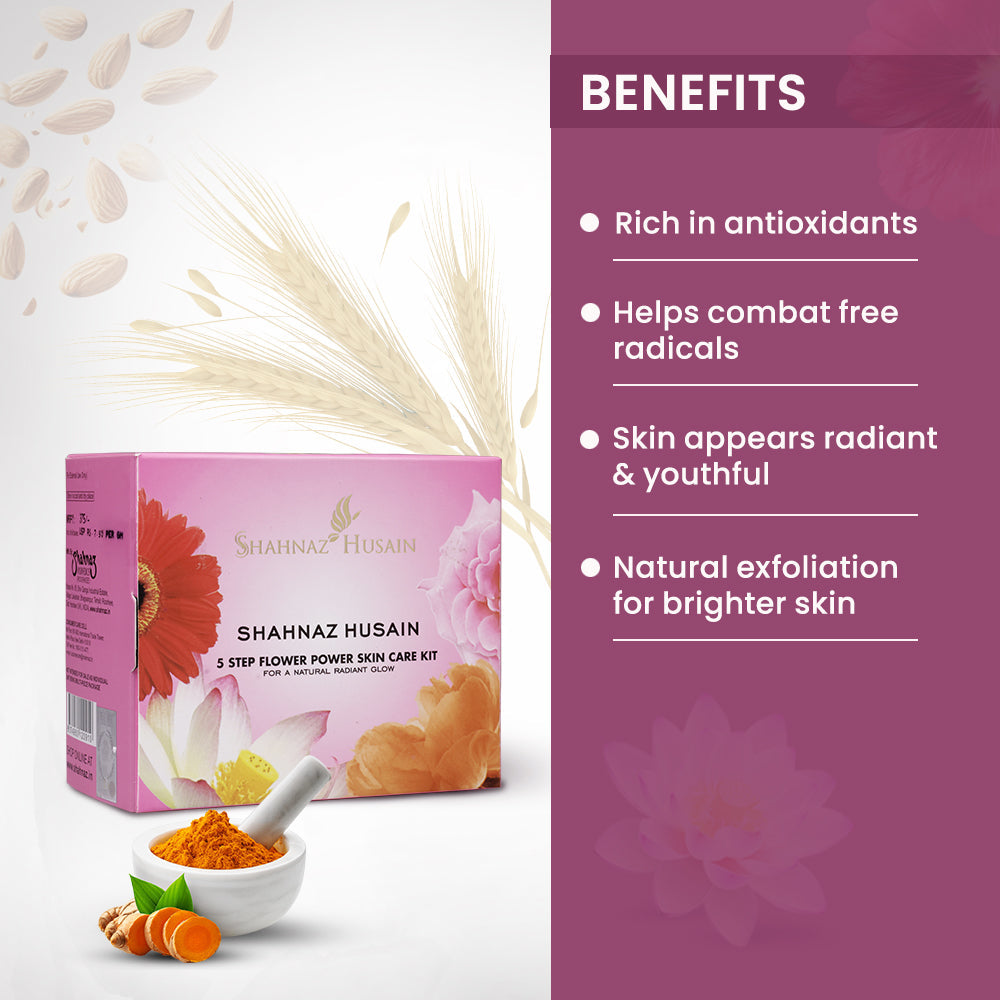 Shahnaz Husain 5 Step Flower Power Skin Care Kit (5 X 10G) - Image 3 - Buy from Indicrest