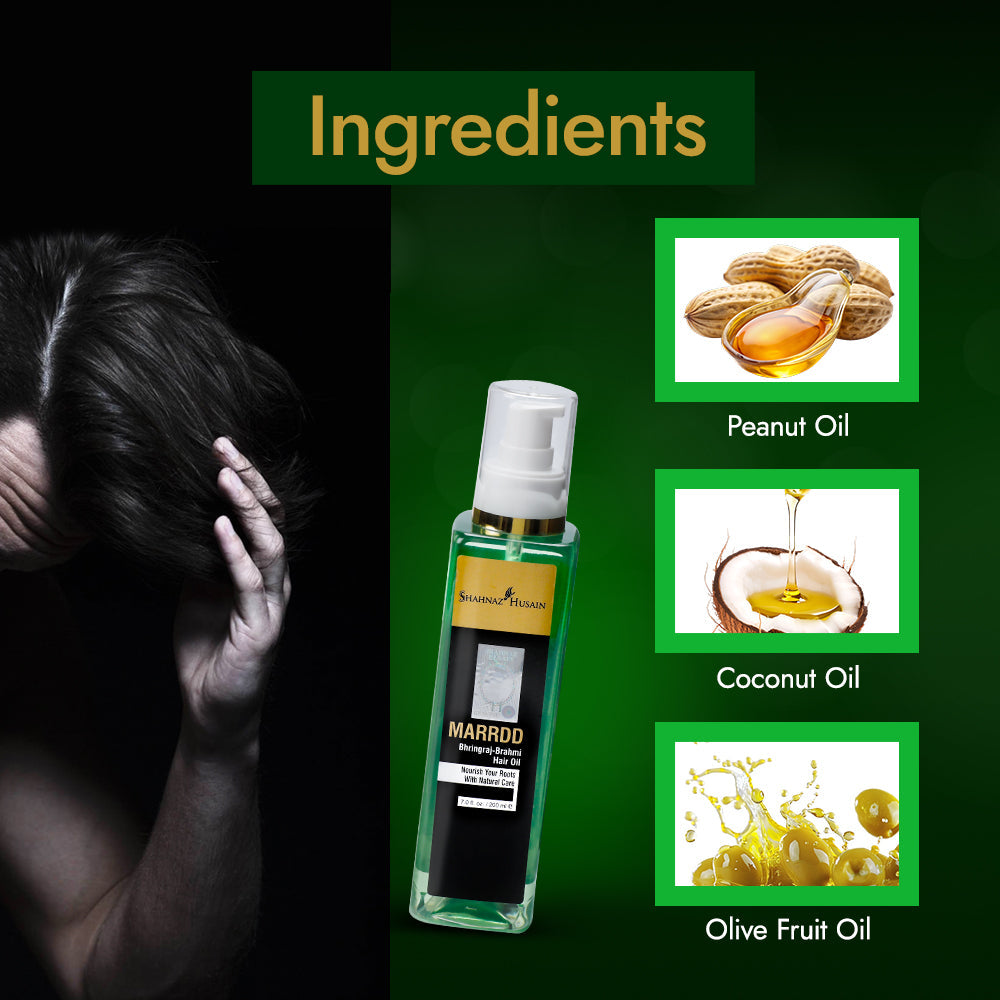 Shahnaz Husain Marrdd Bhringraj-Brahmi Hair Oil, 200ml - Image 4 - Buy from Indicrest