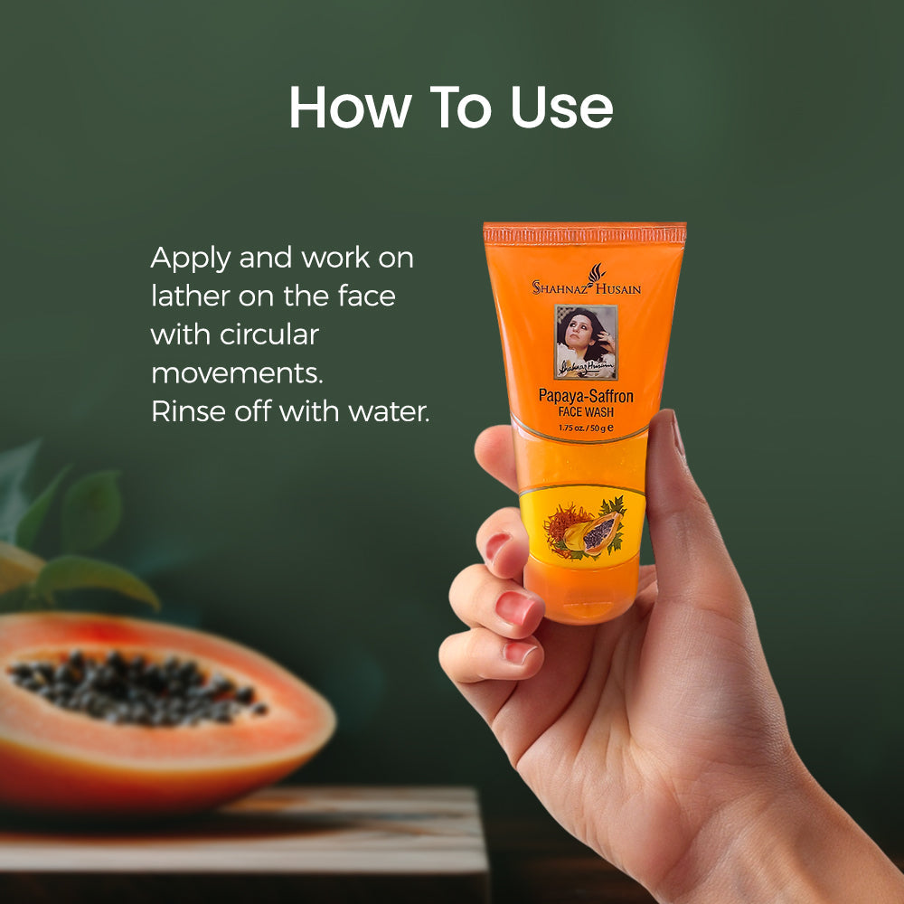 Papaya-Saffron Face Wash, 50g - Image 6 - Buy from Indicrest