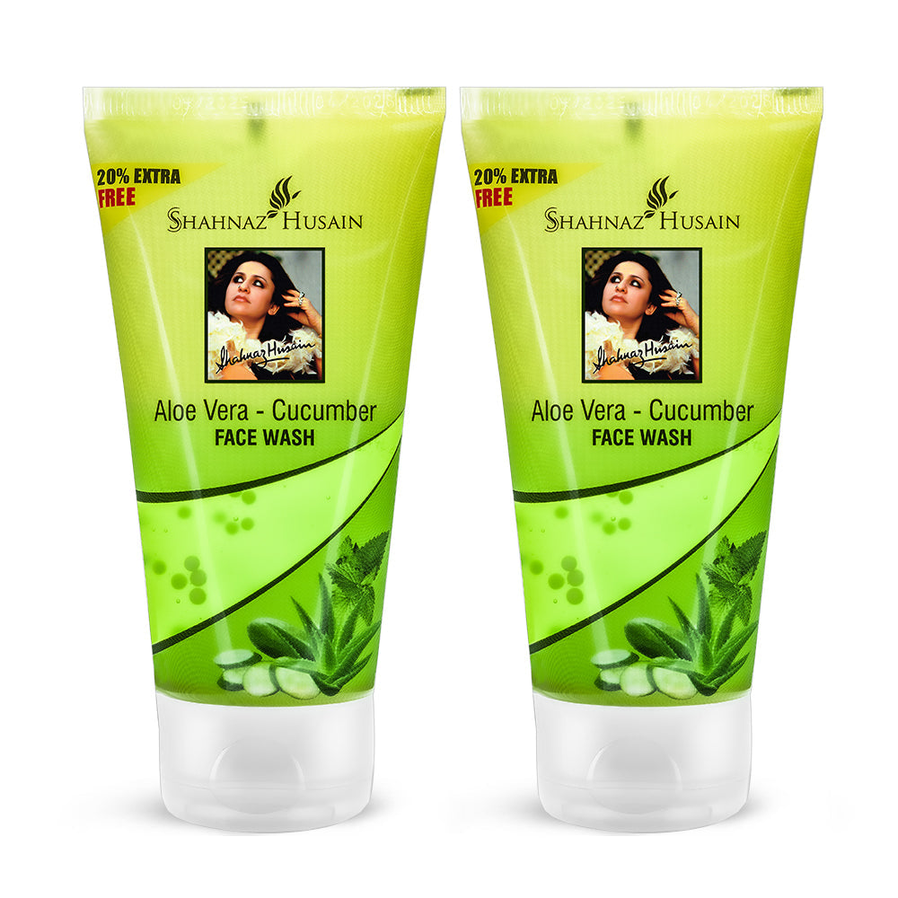 Shahnaz Husain Aloe Vera-Cucumber Face Wash, Pack of 2, 120g - Buy from Indicrest