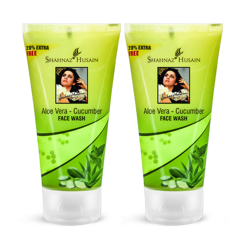 Shahnaz Husain Aloe Vera-Cucumber Face Wash, Pack of 2, 120g - Buy from Indicrest