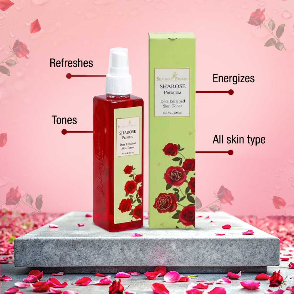 Shahnaz Husain Sharose Premium Date Enriched Skin Toner | Glow Reset, 100ml - Image 2 - Buy from Indicrest