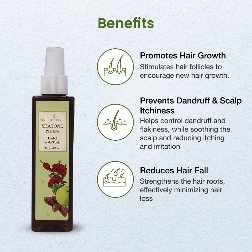 Shahnaz Husain Shatone Premium - Herbal Scalp Tonic, 200ml - Image 3 - Buy from Indicrest