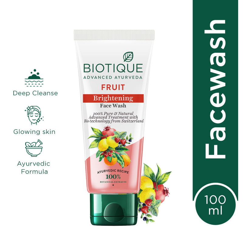 Biotique Fruit Brightening Face Wash, 100ml - Buy from Indicrest