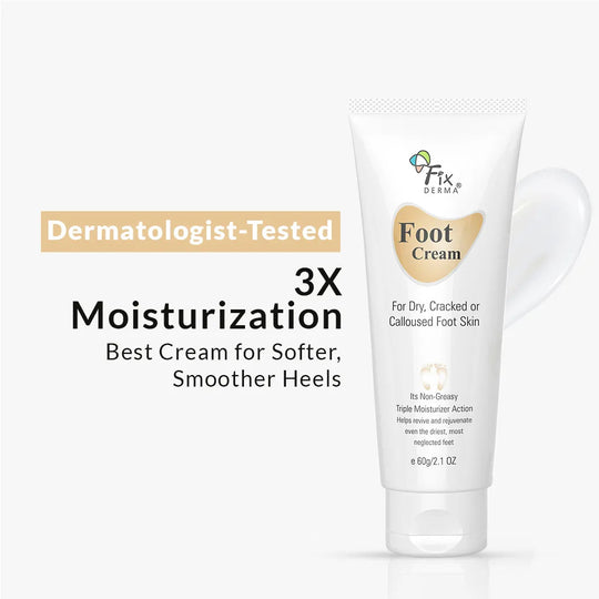 Fixderma Foot Cream for Cracked Heels | A Triple Moisturizing Solution For Dry & Cracked Feet, 60g - Buy from Indicrest