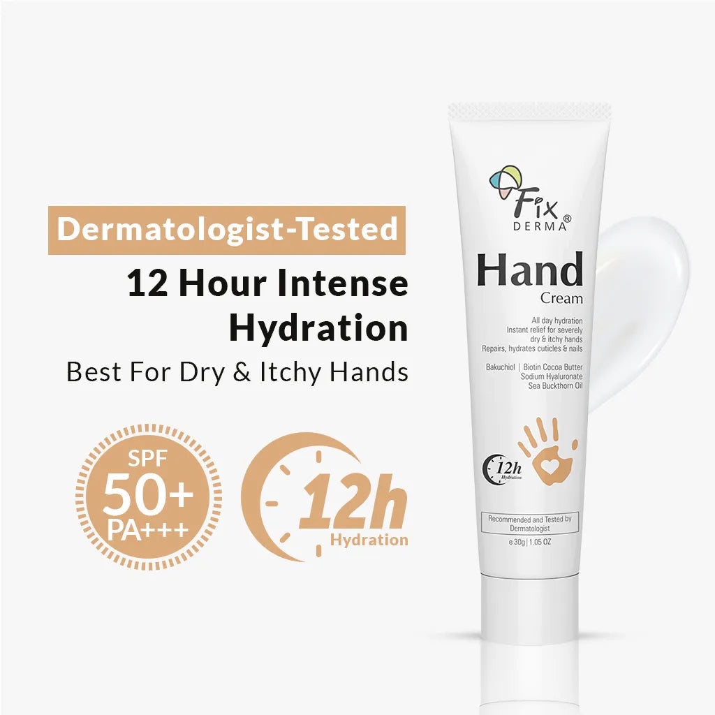 Fixderma Hand Cream | Instant Relief & 12-Hr Hydration for Dry & Itchy Hands, 30g - Buy from Indicrest