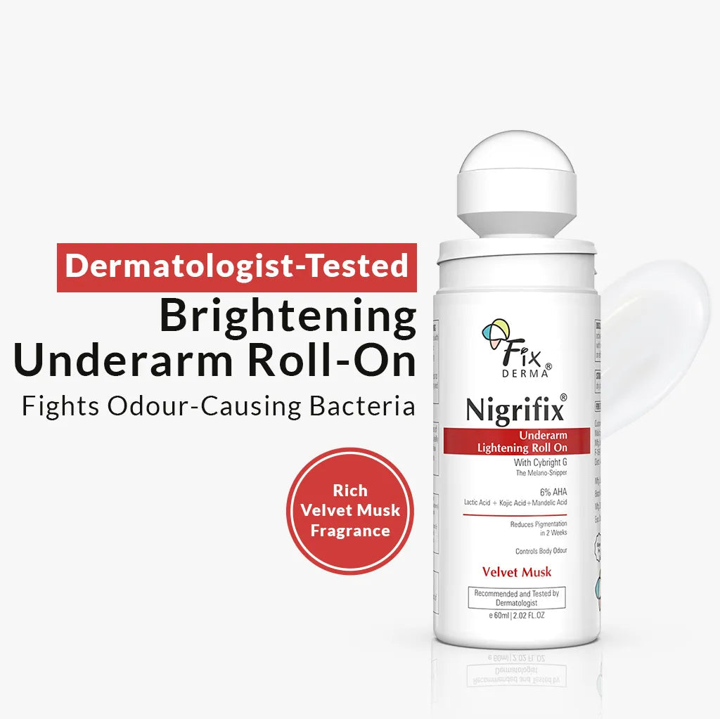 Fixderma Nigrifix Underarm Lightening Roll On | 6% AHA to Reduce Underarm Pigmentation in 2 Weeks, 60ml - Image 15 - Buy from Indicrest