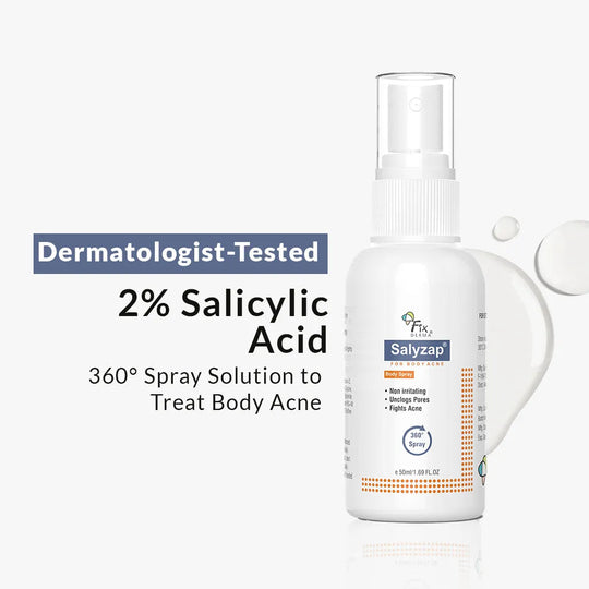 Fixderma Salyzap Spray for Body Acne | Effective spray for all-round treatment of body acne, 50ml - Buy from Indicrest