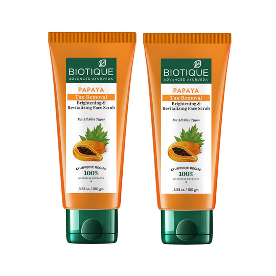 Biotique Pack of 2 Papaya Tan Removal Scrub - Buy from Indicrest