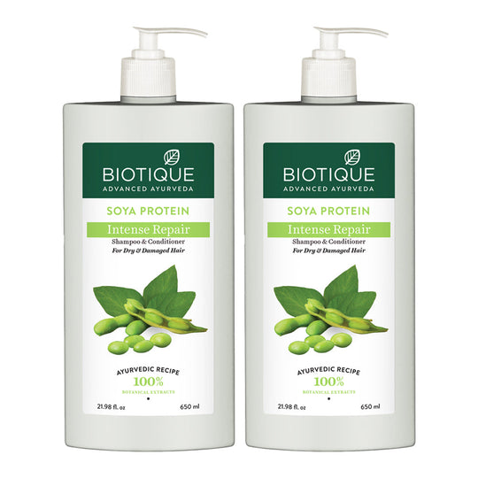 Biotique Soya Protein Fresh Nourishing Shampoo, 650ml (Pack of 2) - Buy from Indicrest