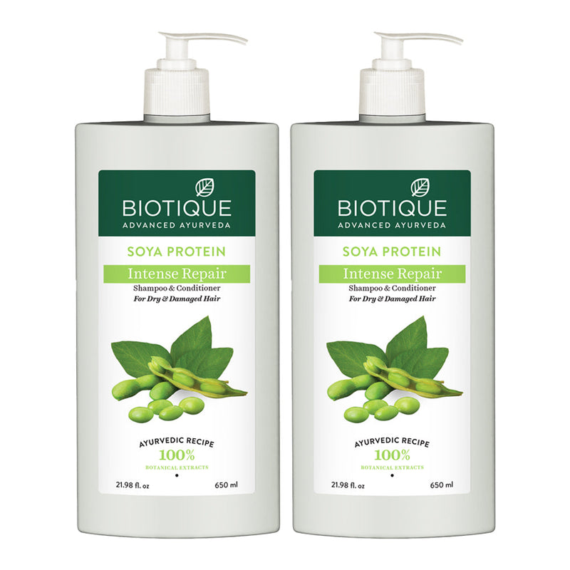 Biotique Soya Protein Fresh Nourishing Shampoo, 650ml (Pack of 2) - Buy from Indicrest