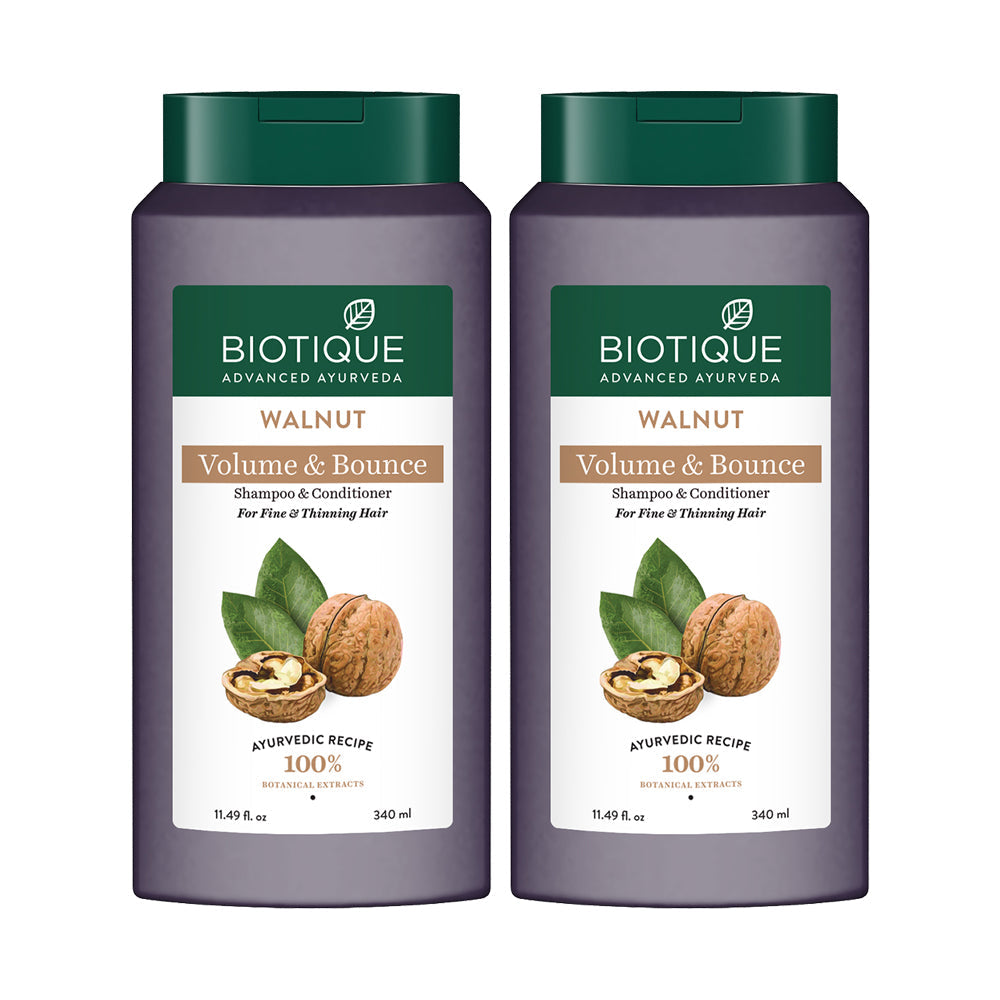 Biotique Walnut Volume & Bounce Shampoo and Conditioner, 120ml - Image 7 - Buy from Indicrest