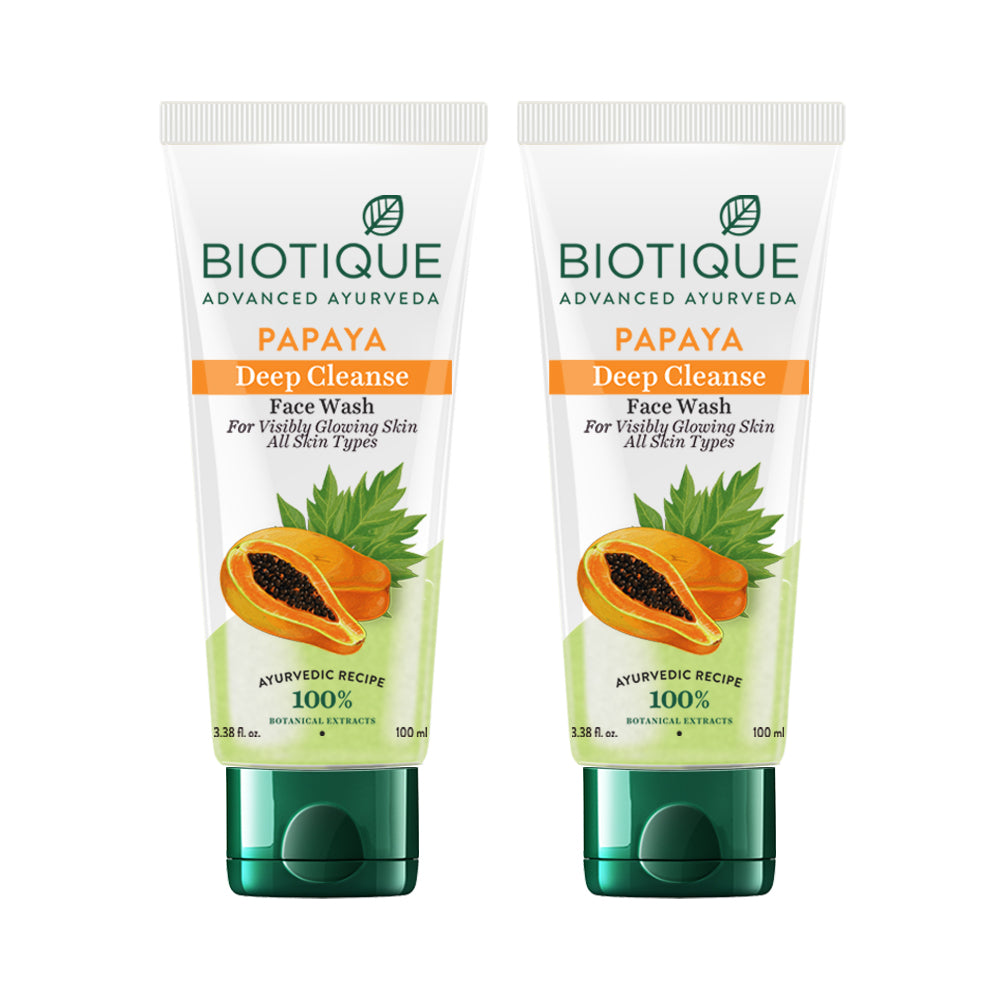 Biotique Papaya Deep Cleanse Face Wash - Pack of 2, 100ml - Image 2 - Buy from Indicrest