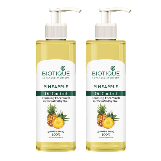 Biotique Pineapple Oil Control Foaming Face Wash Pack of 2, 200ml - Buy from Indicrest