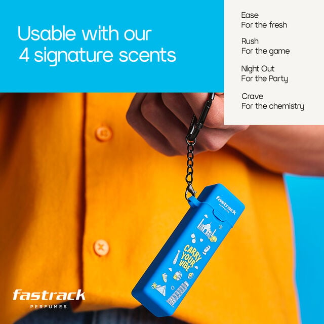 Skinn By Titan Fastrack Discovery Perfume for Men | Best for travel & for gift | 8ml x 4 Premium Scents- Ease, Night Out,Crave & Rush | Fresh & Woody | 32ml - Image 2 - Buy from Indicrest