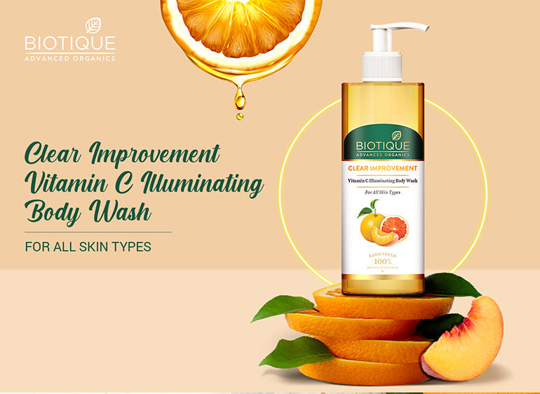 Biotique Clear Improvement Vitamin C Illuminating Body Wash, 200ml - Image 3 - Buy from Indicrest