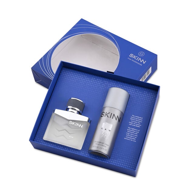 Skinn by Titan Raw Coffret for Men, Perfume 50ml + Deodorant 75ml - Buy from Indicrest