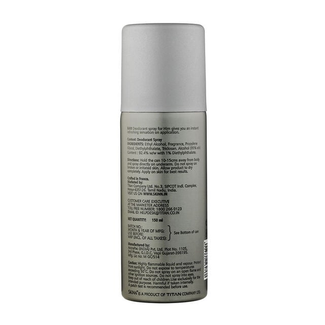 Skinn Deodorant Spray Raw For Men, 150ml - Image 2 - Buy from Indicrest