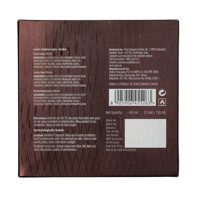 Skinn Escapade Deo Pack of 3 for Men, 3 X 150ml - Image 4 - Buy from Indicrest