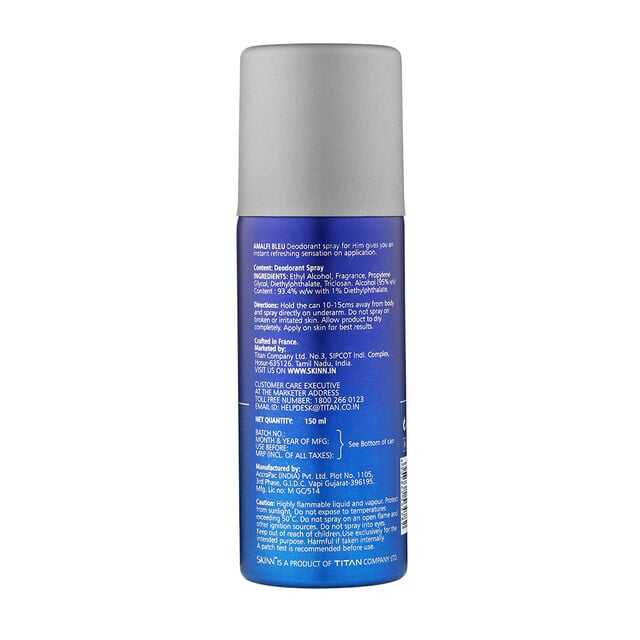 Skinn Deodorant Spray Amalfi Bleu For Men, 150ml - Image 2 - Buy from Indicrest