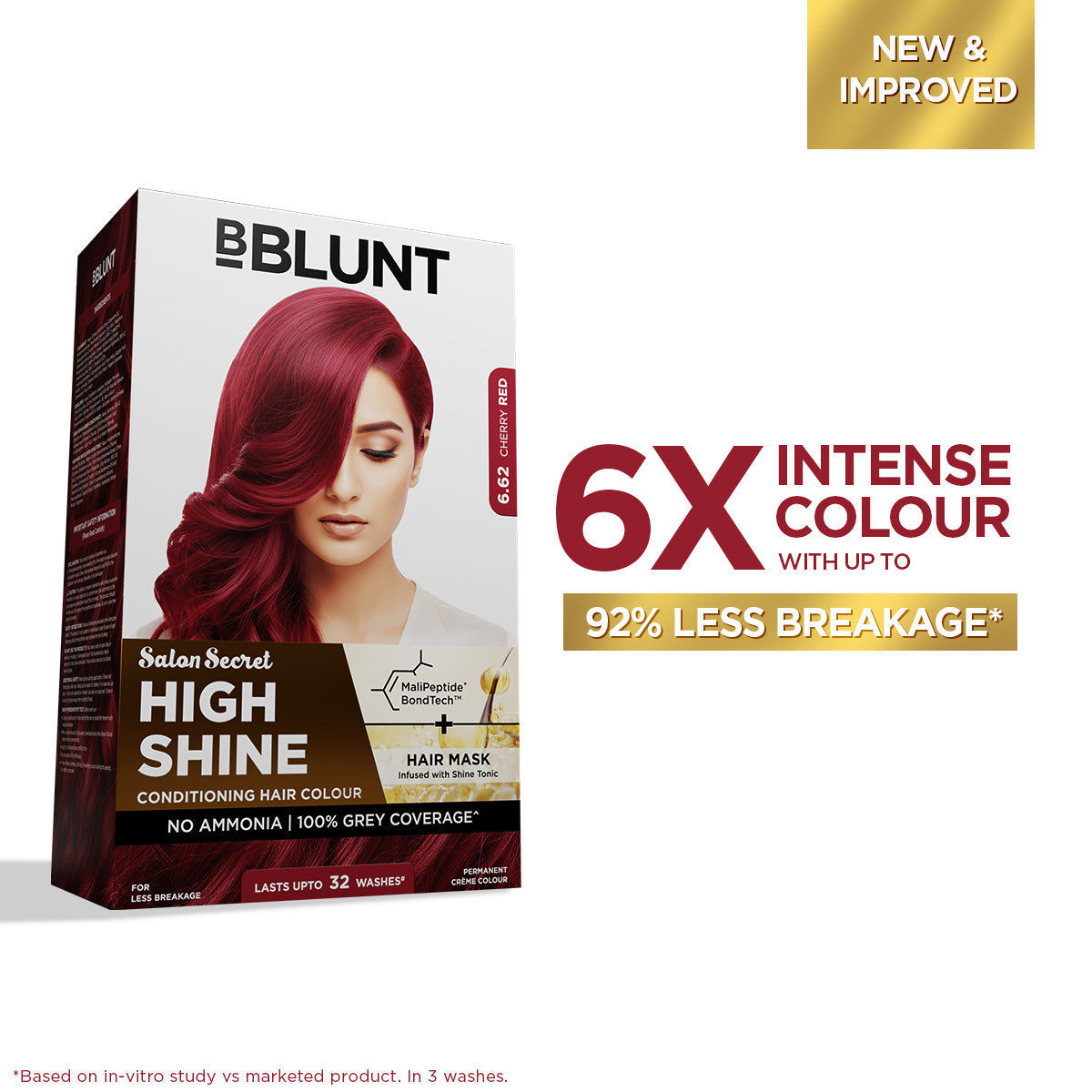 Bblunt High Shine Conditioning Hair Colour, Cherry Red Shade 6.62 - Buy from Indicrest