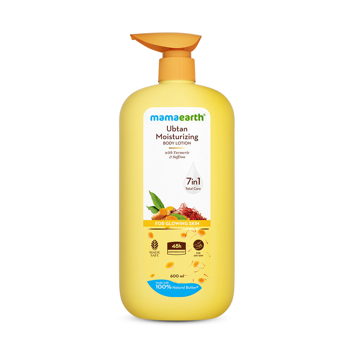 Mamaearth Ubtan Moisturizing Body Lotion with Turmeric & Saffron for Glowing Skin, 600ml - Image 9 - Buy from Indicrest