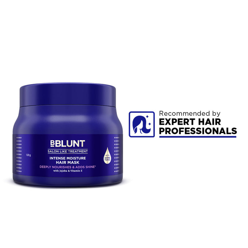 Bblunt Intense Moisture Hair Mask with Jojoba Oil & Vitamin E for Nourished & Shiny Hair, 120g - Buy from Indicrest