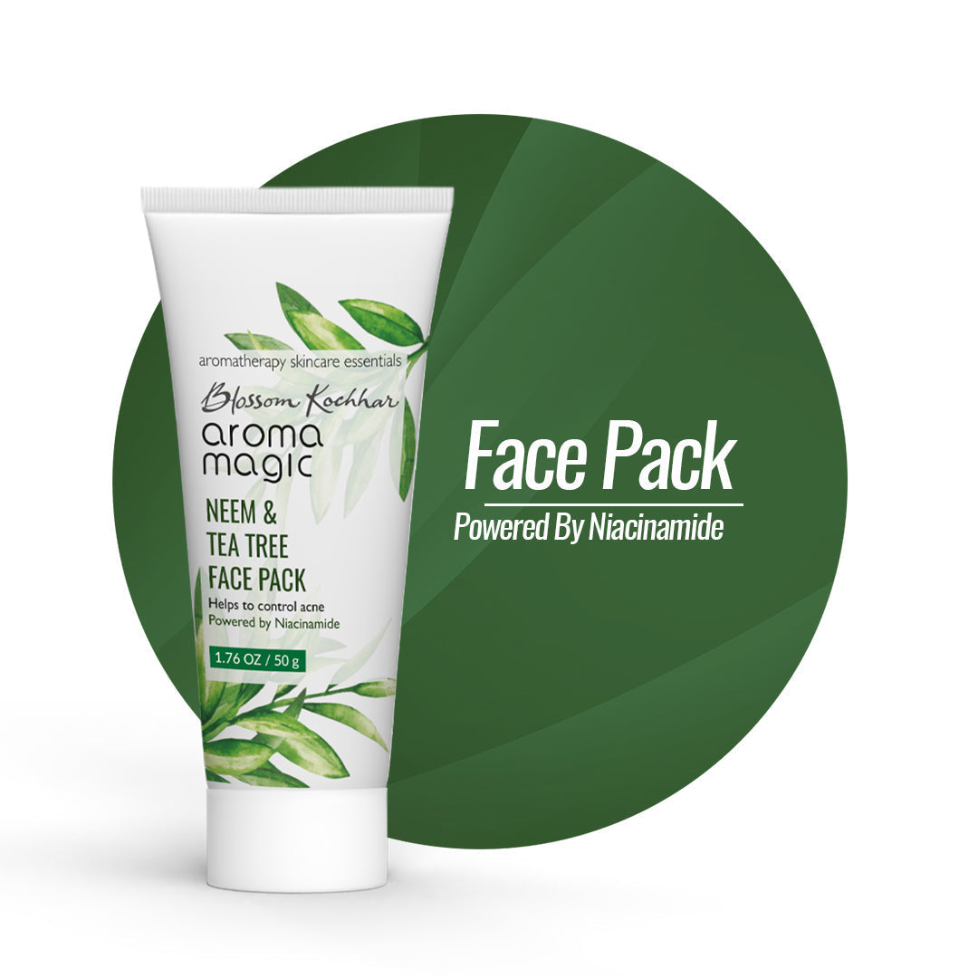Aroma Magic Neem & Tea Tree Face Pack - Niacinamide, 50ml - Image 2 - Buy from Indicrest