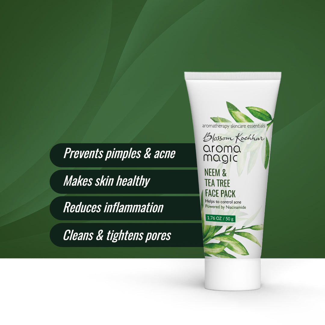 Aroma Magic Neem & Tea Tree Face Pack - Niacinamide, 50ml - Image 3 - Buy from Indicrest