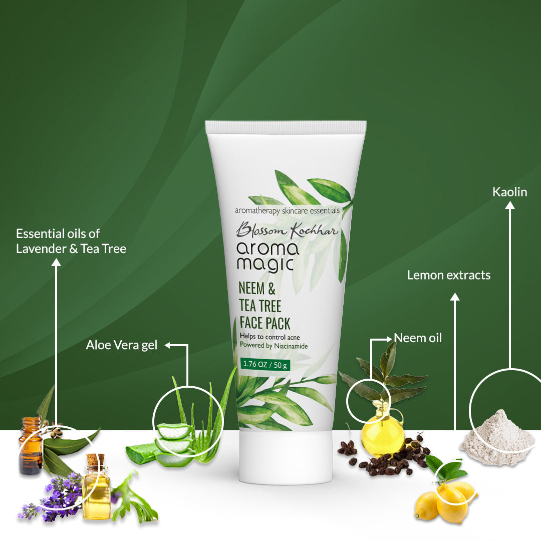 Aroma Magic Neem & Tea Tree Face Pack - Niacinamide, 50ml - Image 4 - Buy from Indicrest