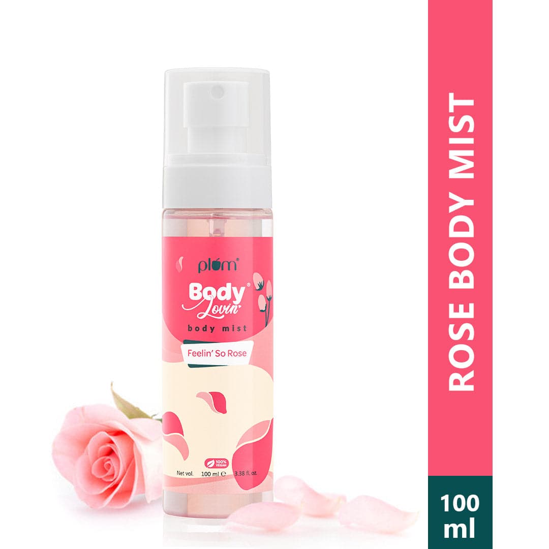 Plum Feelin' So Rose Body Mist by Plum BodyLovin' | Long Lasting | Travel-Friendly | Musky Rose Fragrance | Perfume Body Spray, 150ml