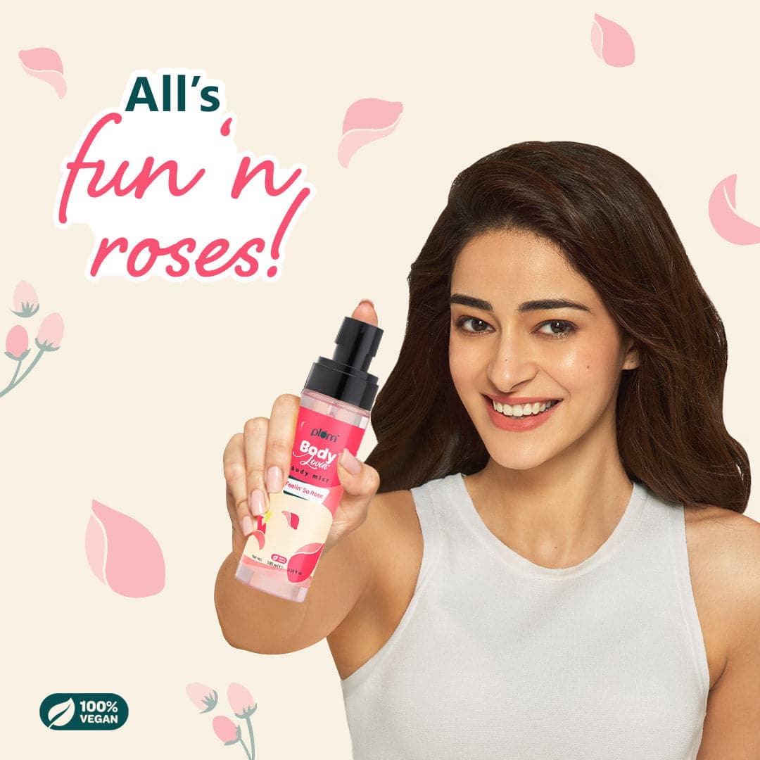 Plum Feelin' So Rose Body Mist by Plum BodyLovin' | Long Lasting | Travel-Friendly | Musky Rose Fragrance | Perfume Body Spray, 150ml