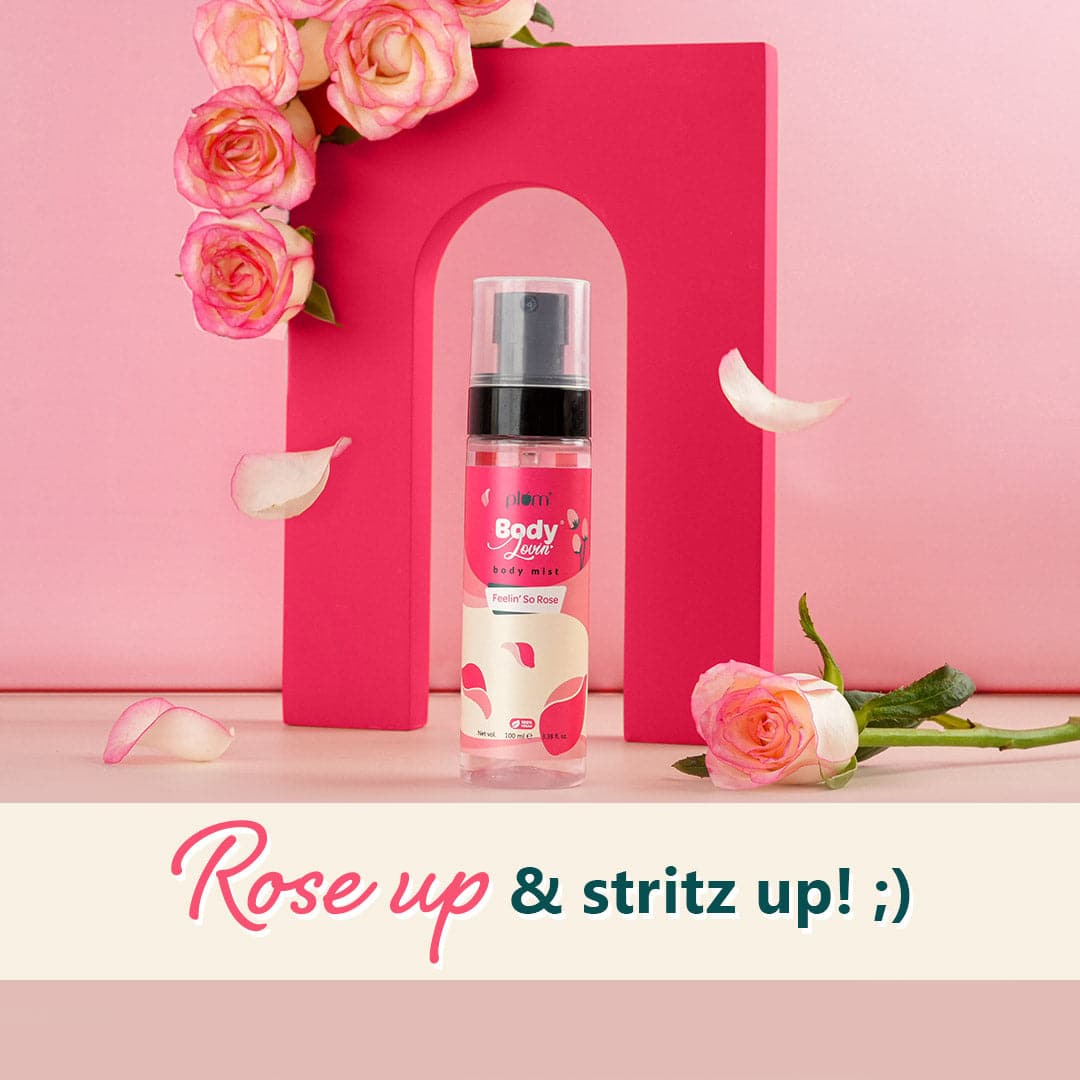 Plum Feelin' So Rose Body Mist by Plum BodyLovin' | Long Lasting | Travel-Friendly | Musky Rose Fragrance | Perfume Body Spray, 150ml