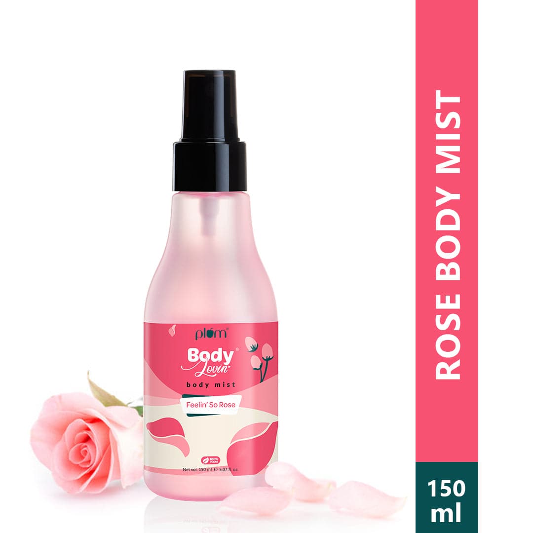 Plum Feelin' So Rose Body Mist by Plum BodyLovin' | Long Lasting | Travel-Friendly | Musky Rose Fragrance | Perfume Body Spray, 150ml