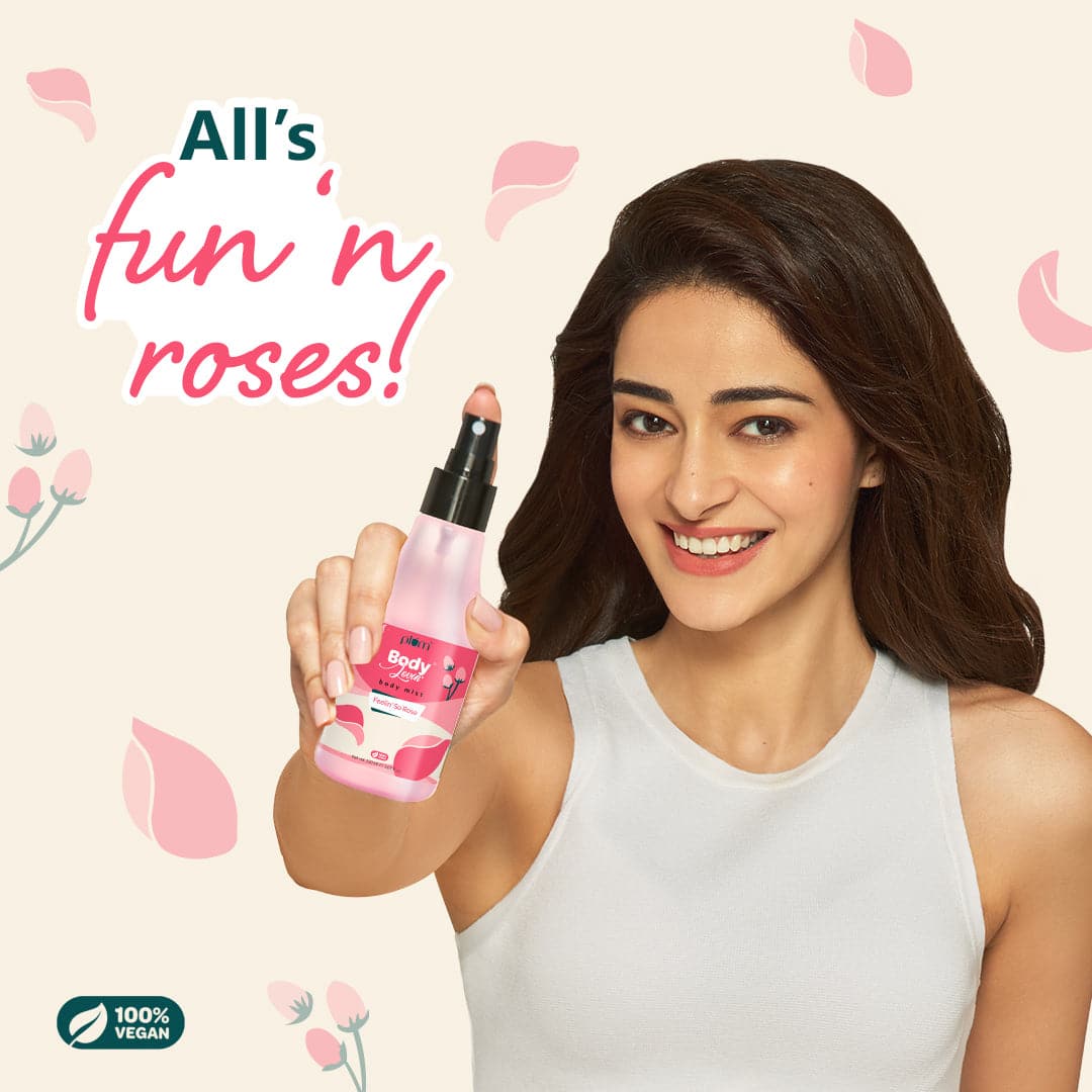 Plum Feelin' So Rose Body Mist by Plum BodyLovin' | Long Lasting | Travel-Friendly | Musky Rose Fragrance | Perfume Body Spray, 150ml