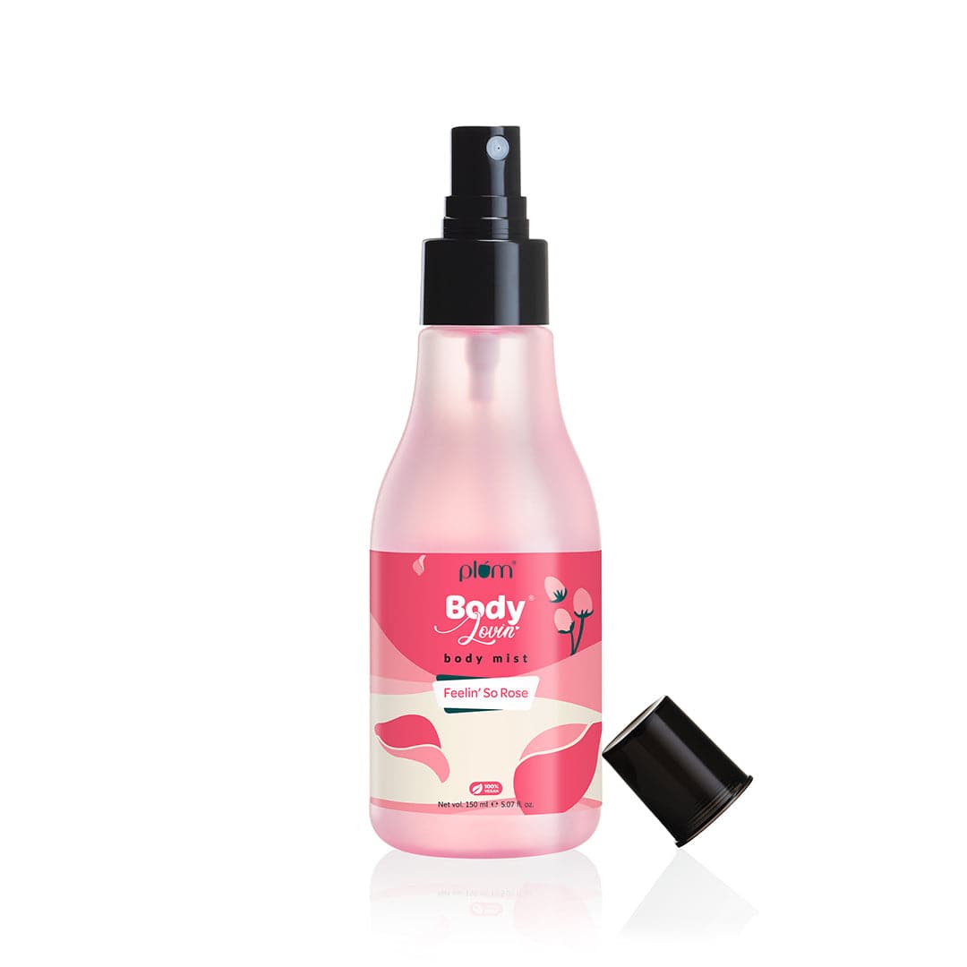 Plum Feelin' So Rose Body Mist by Plum BodyLovin' | Long Lasting | Travel-Friendly | Musky Rose Fragrance | Perfume Body Spray, 150ml