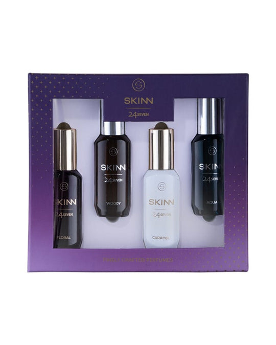 Skinn 24Seven Gift Pack EDP - 20ml x 4, Perfume for men & women - Buy from Indicrest