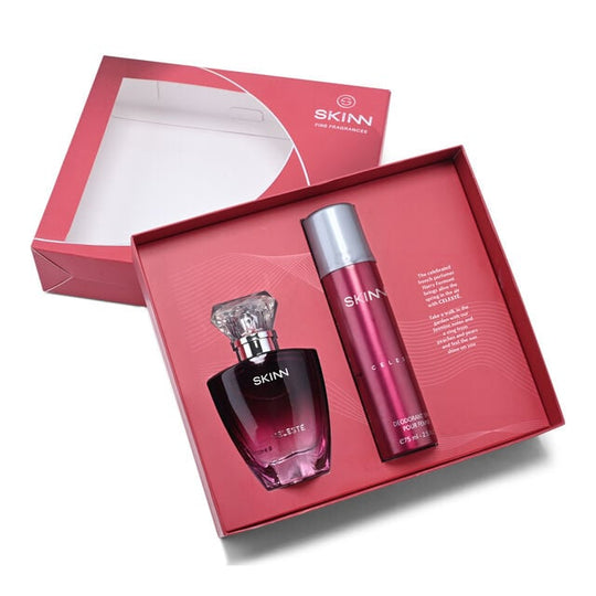 Skinn by Titan Celeste Coffret for Women, Perfume 50ml + Deodorant 75ml - Buy from Indicrest