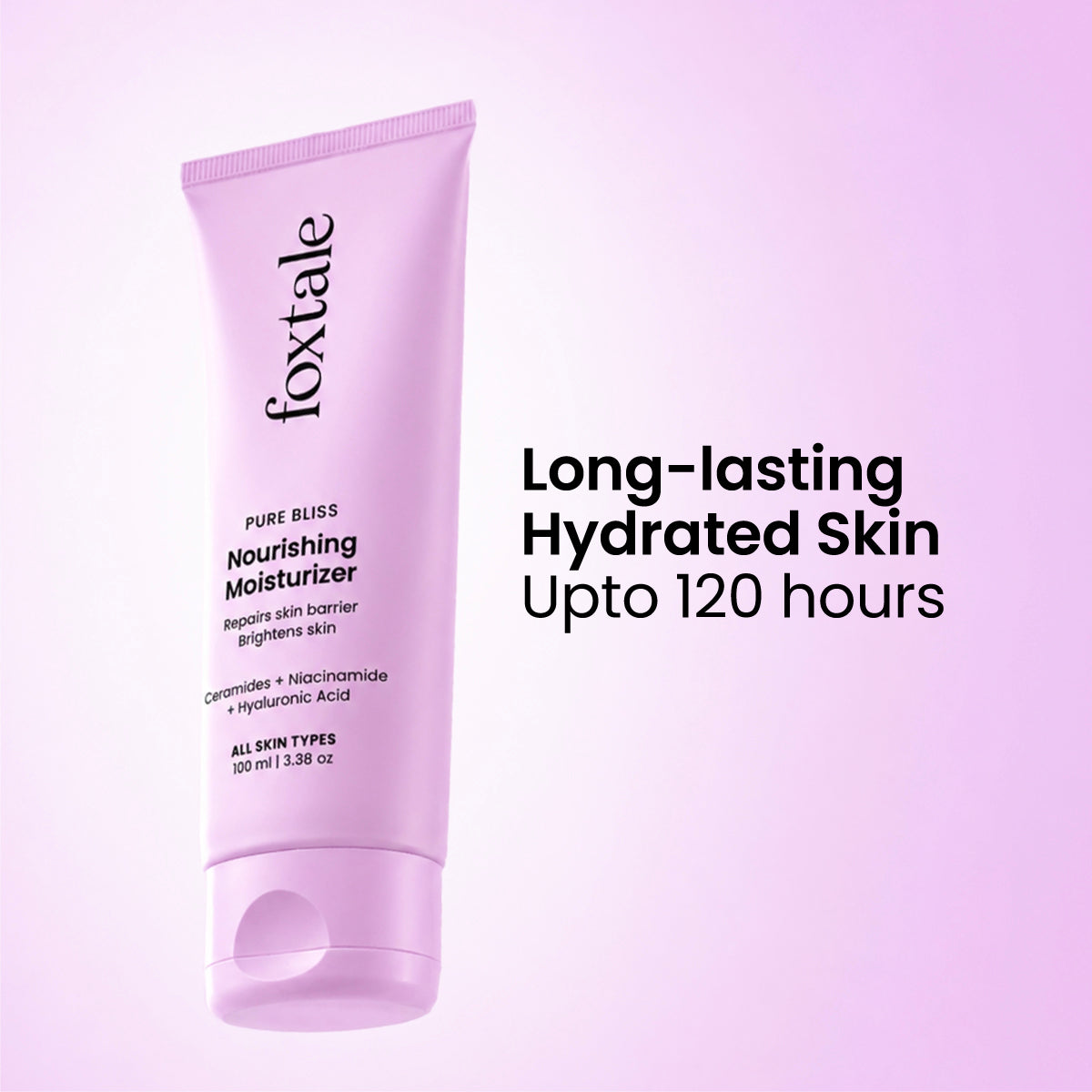Foxtale Nourishing Ceramide Moisturizer Deep as water, light as air for up to 120 hrs of hydration | 100ml - Image 2 - Buy from Indicrest