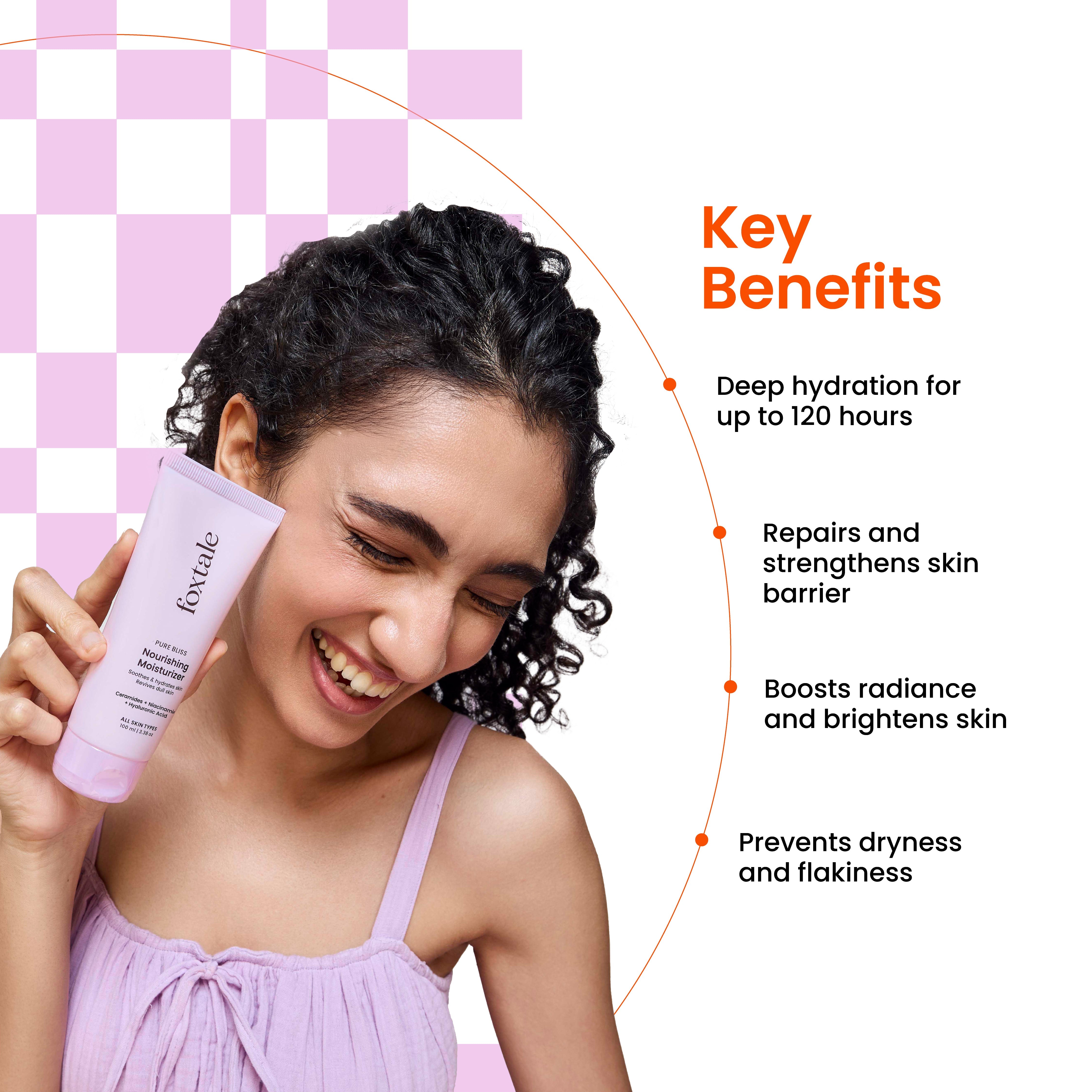 Foxtale Nourishing Ceramide Moisturizer Deep as water, light as air for up to 120 hrs of hydration | 100ml - Image 3 - Buy from Indicrest