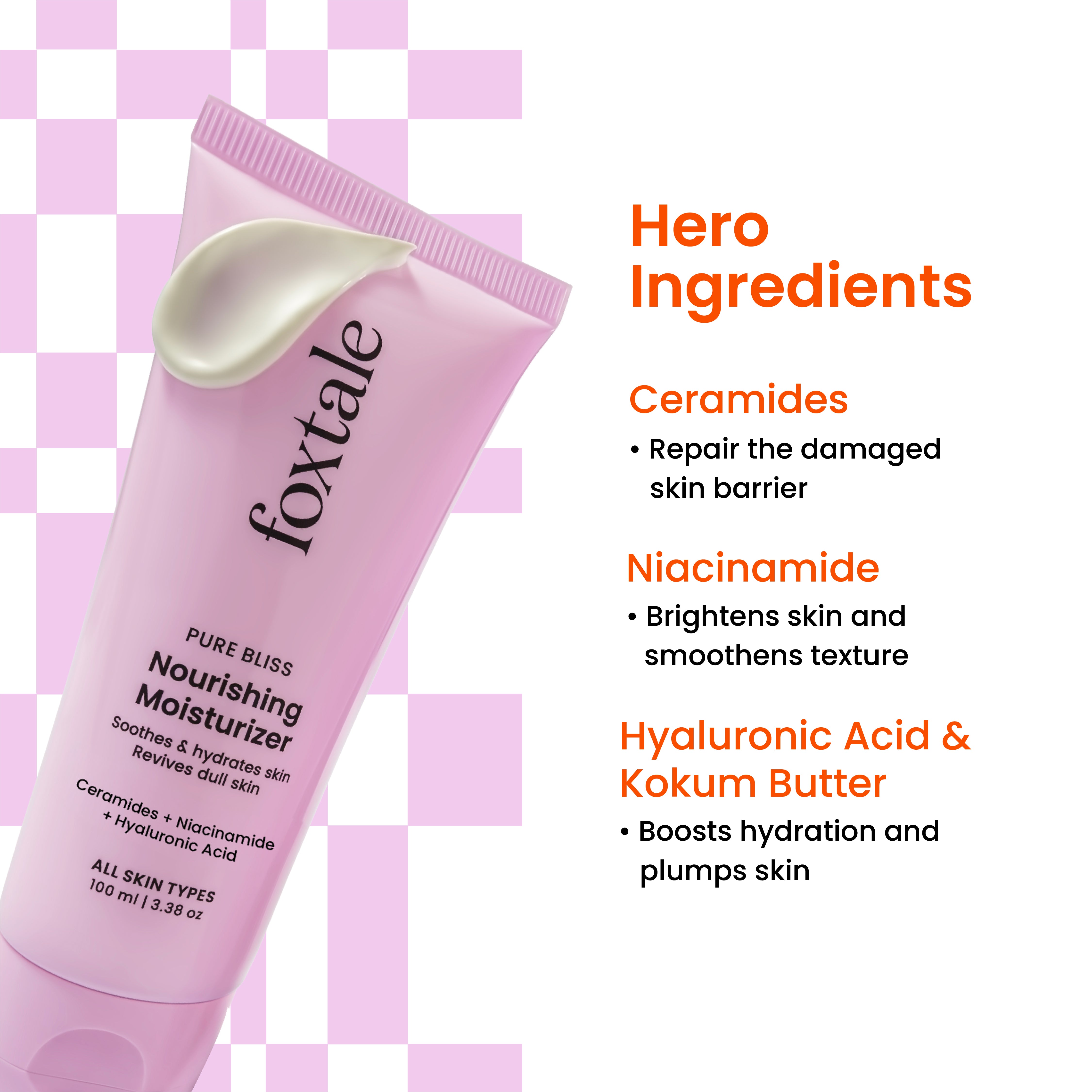 Foxtale Nourishing Ceramide Moisturizer Deep as water, light as air for up to 120 hrs of hydration | 100ml - Image 4 - Buy from Indicrest
