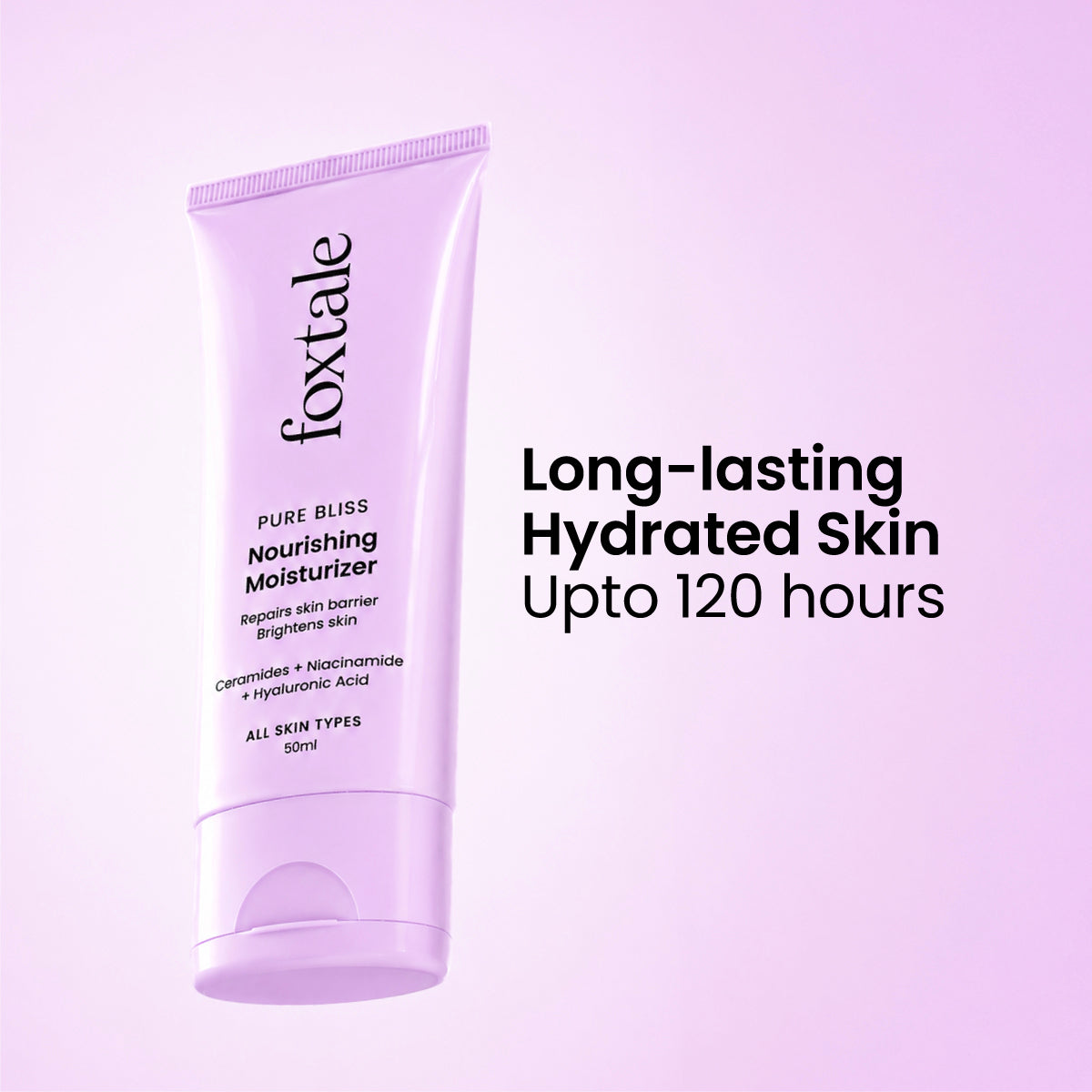 Foxtale Nourishing Ceramide Moisturizer Deep as water, light as air for up to 120 hrs of hydration | 100ml - Buy from Indicrest