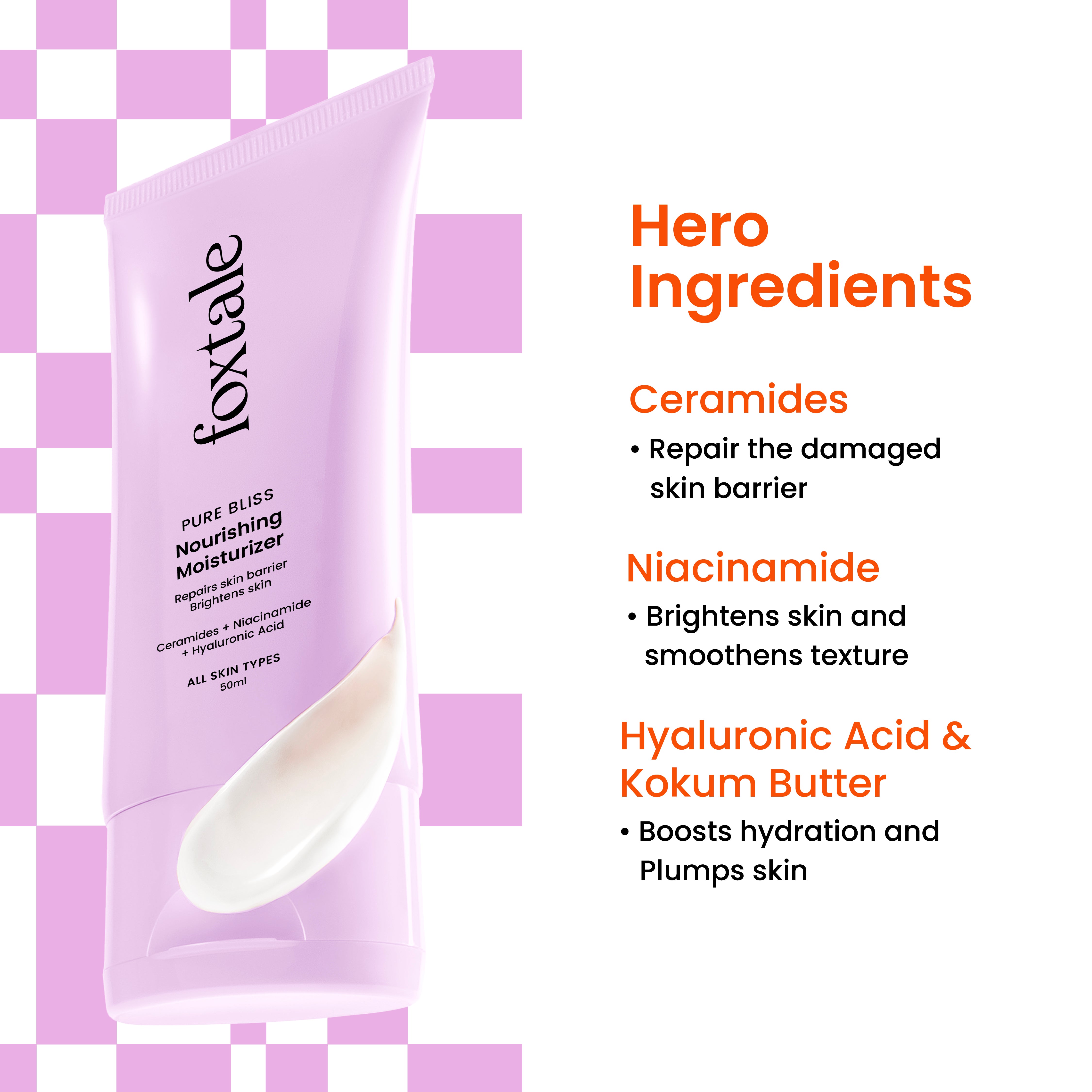 Foxtale Nourishing Ceramide Moisturizer Deep as water, light as air for up to 120 hrs of hydration | 50ml - Image 3 - Buy from Indicrest