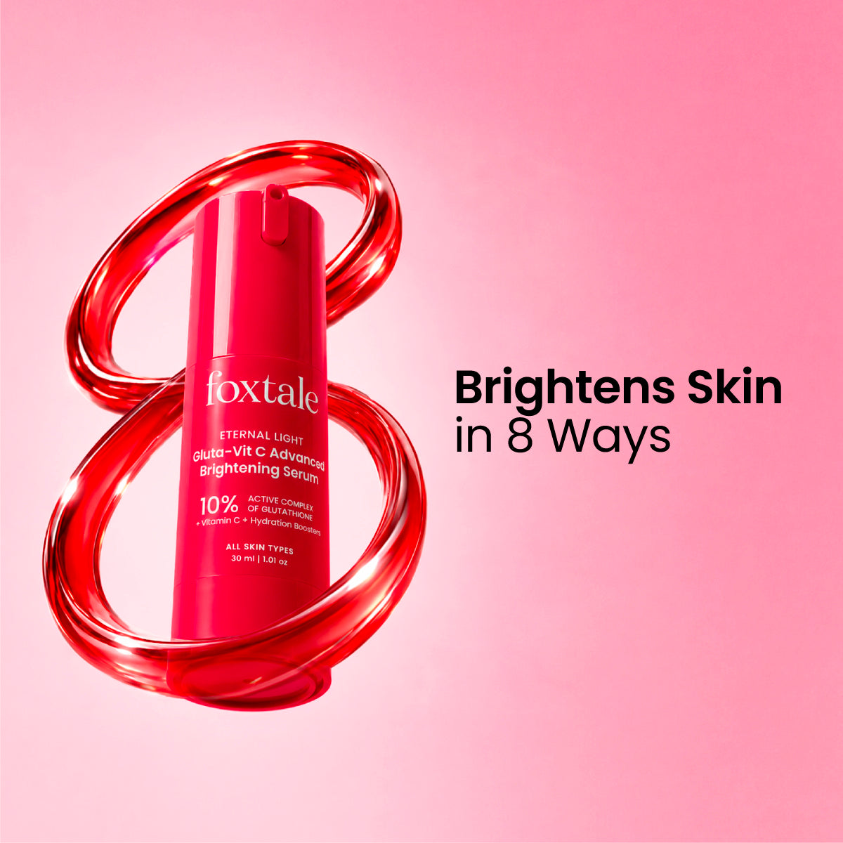 Foxtale 10% Vitamin C-Glutathione Advanced Brightening Serum Improves Dull Skin, Dark Spots & Brightens Skin in 3 Days* | 30 ml - Image 9 - Buy from Indicrest