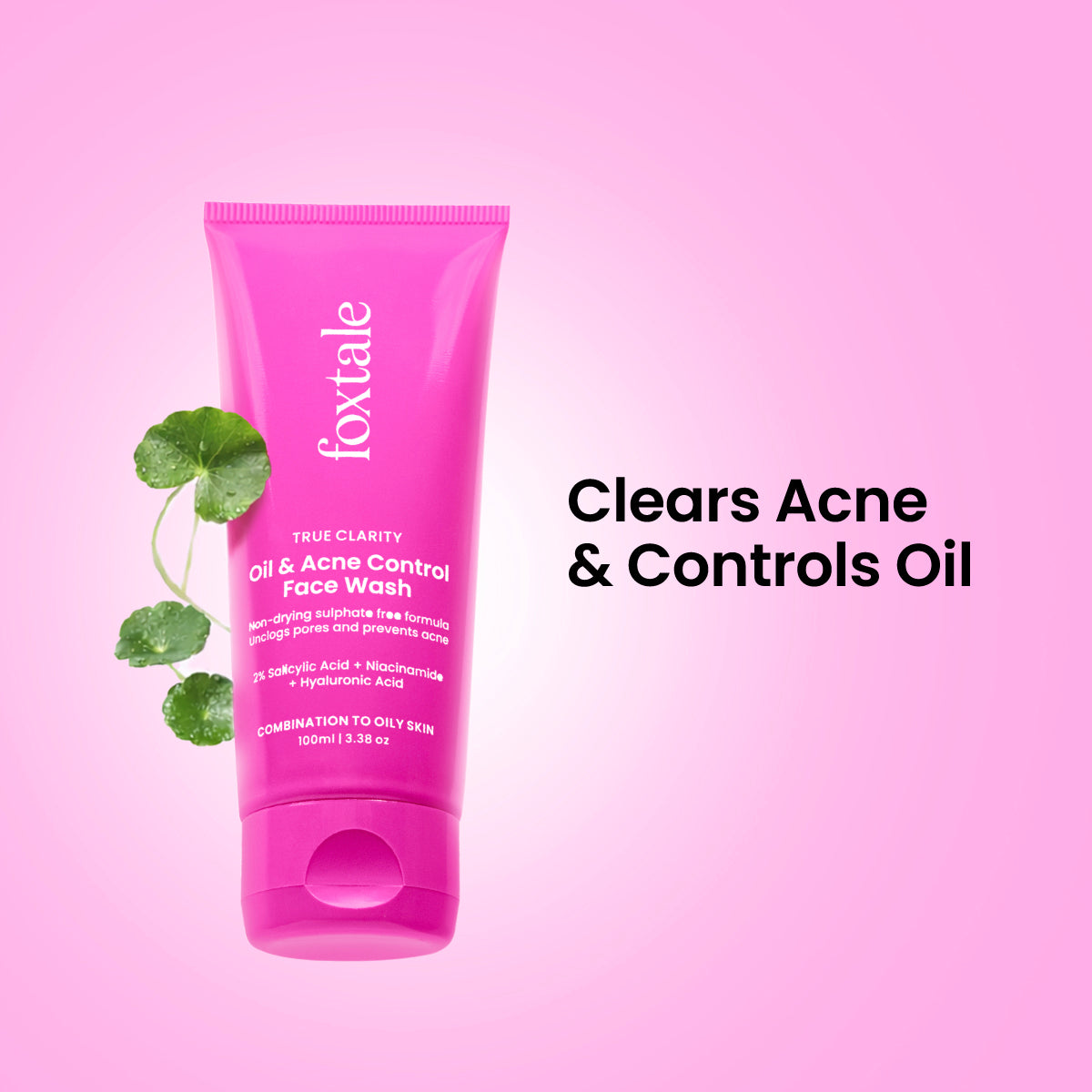 Foxtale Oil & Acne Control Face Wash Controls Excess Oil | Treats Active Acne | Calms Monsoon Flare-Ups in 3 Days | 150ml - Buy from Indicrest