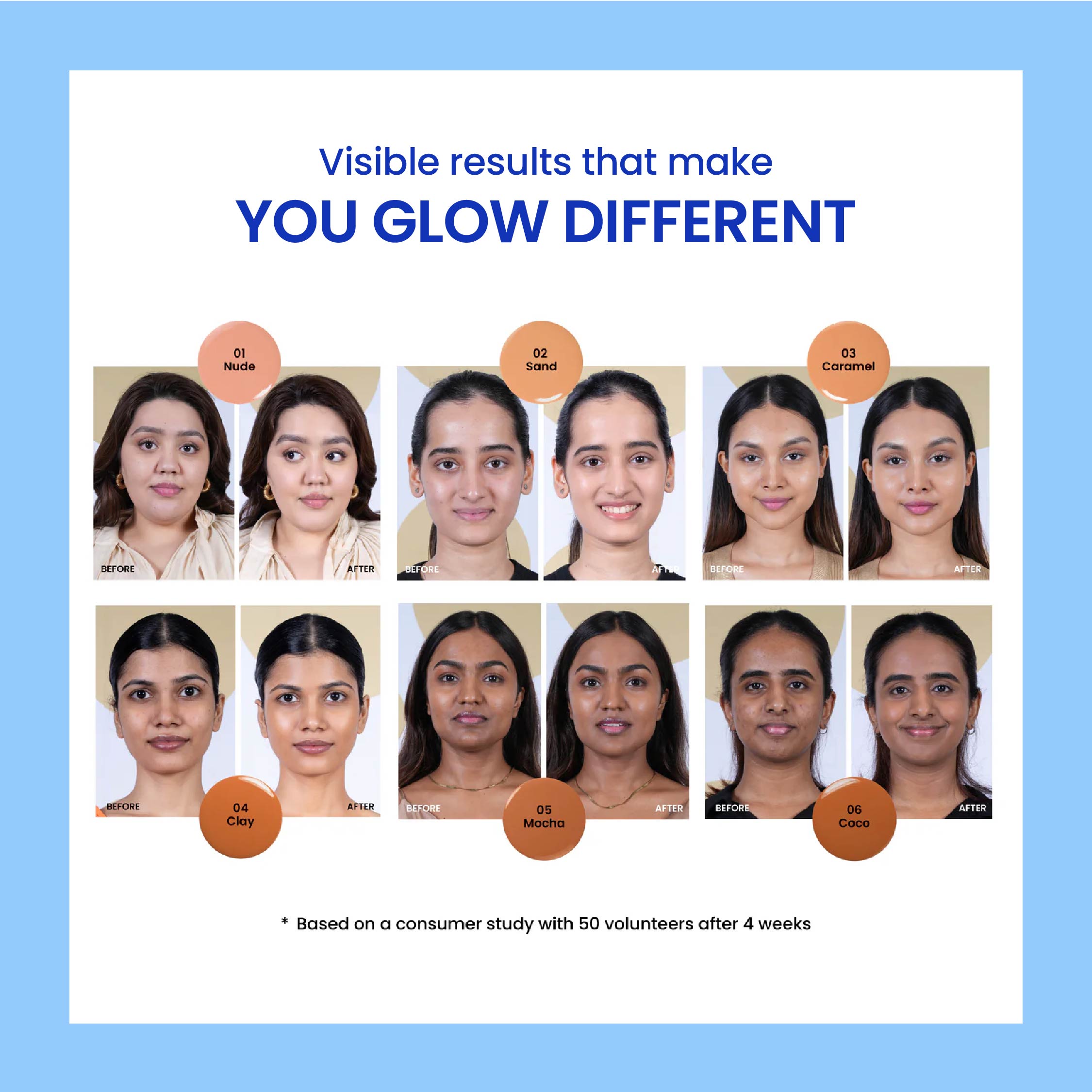 Foxtale SPF 50 Tinted Fluid Sunscreen with Niacinamide Visibly even-toned, glowing skin that stays fresh & luminous, all day | 100% New-Gen Filters | In-Vivo Tested | 50 ml | Clay - Image 8 - Buy from Indicrest